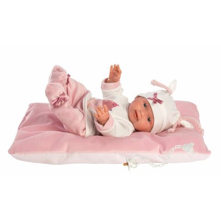 Llorens 26312 New Born holčička - realistická panenka miminko s celovinylovým tělem